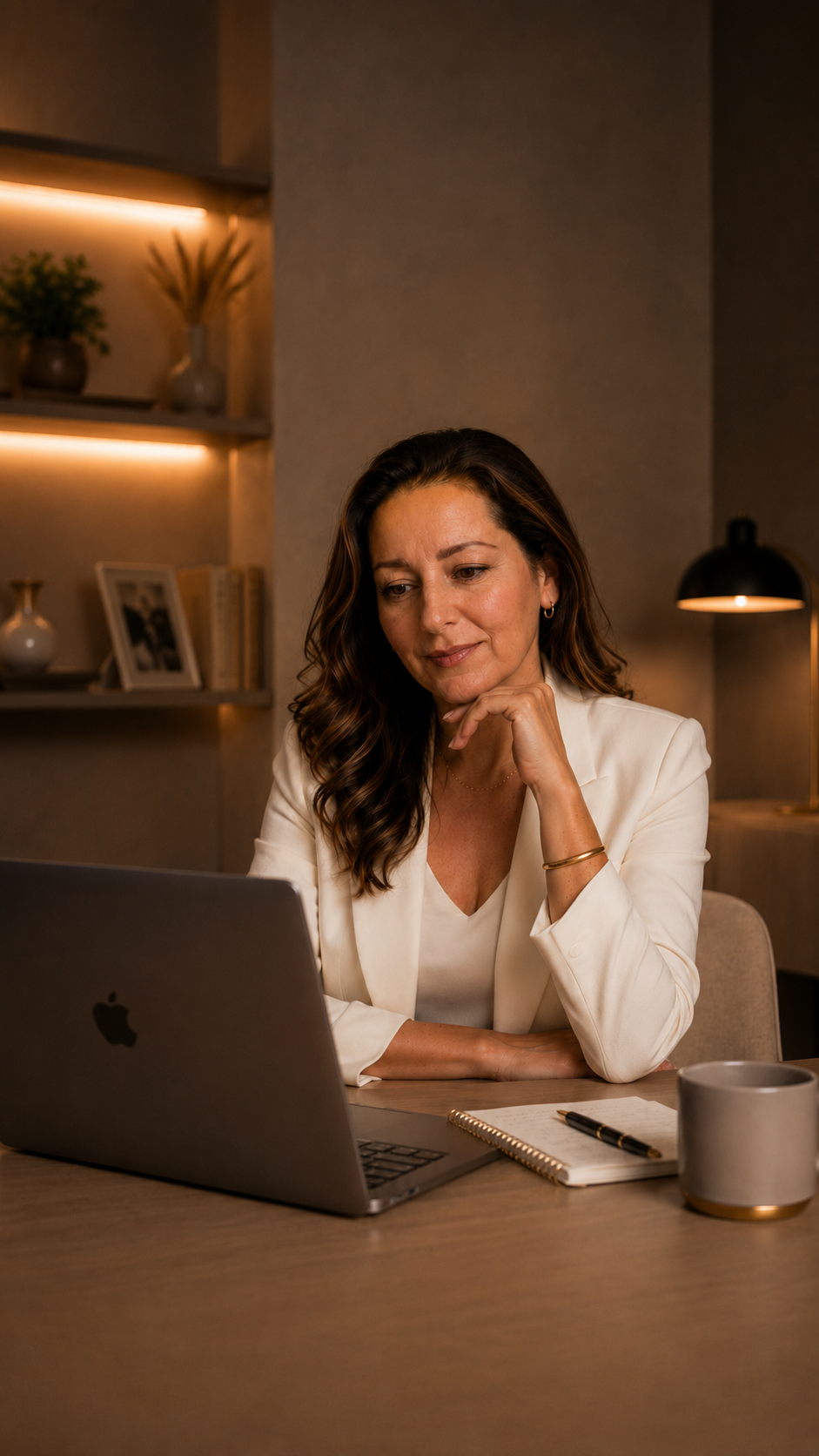 Gizelle Daher em ambiente de trabalho